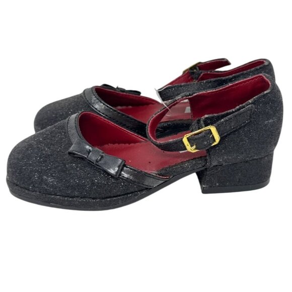 Disney Winter Adventure Step Shoes Size 10 Black with Red Lining Mary Jane - Picture 3 of 6